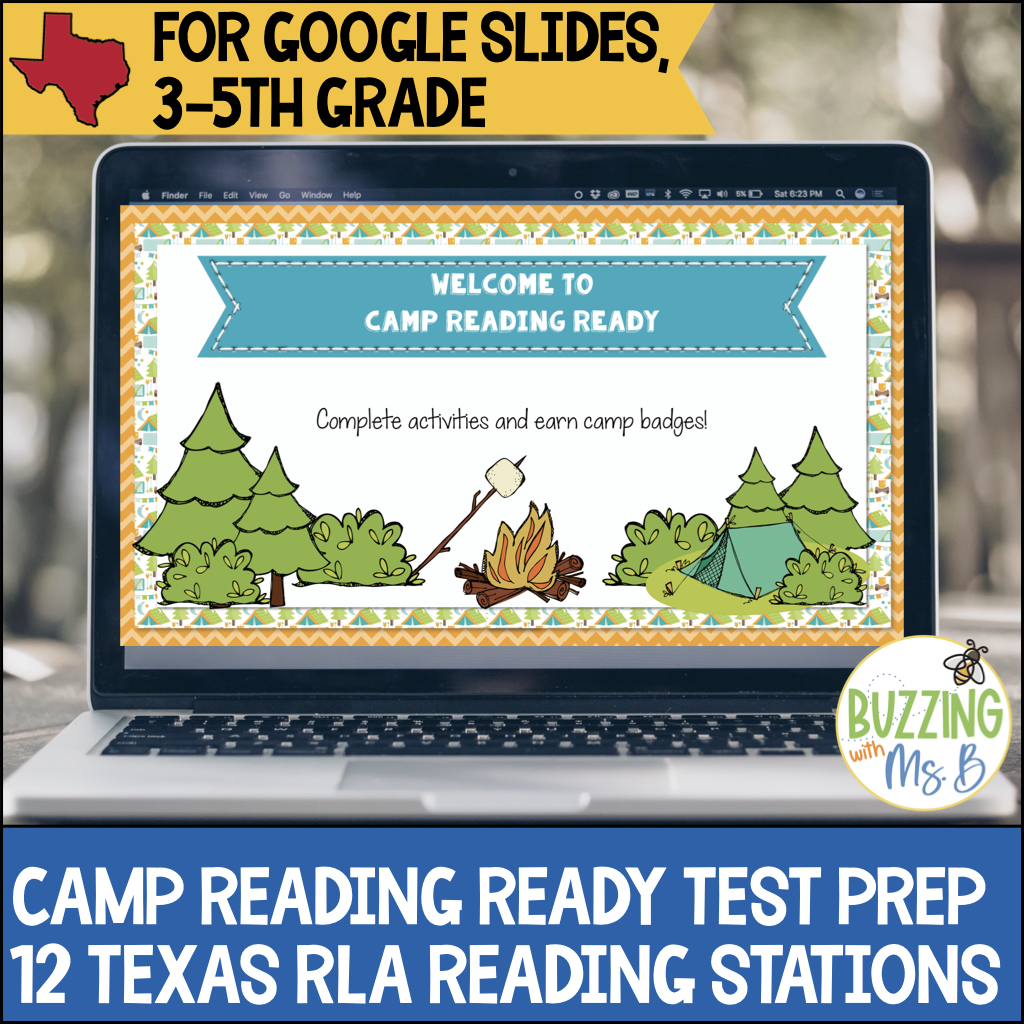 Camp Reading Ready Texas RLA Reading Test Prep & Review for Google Slides