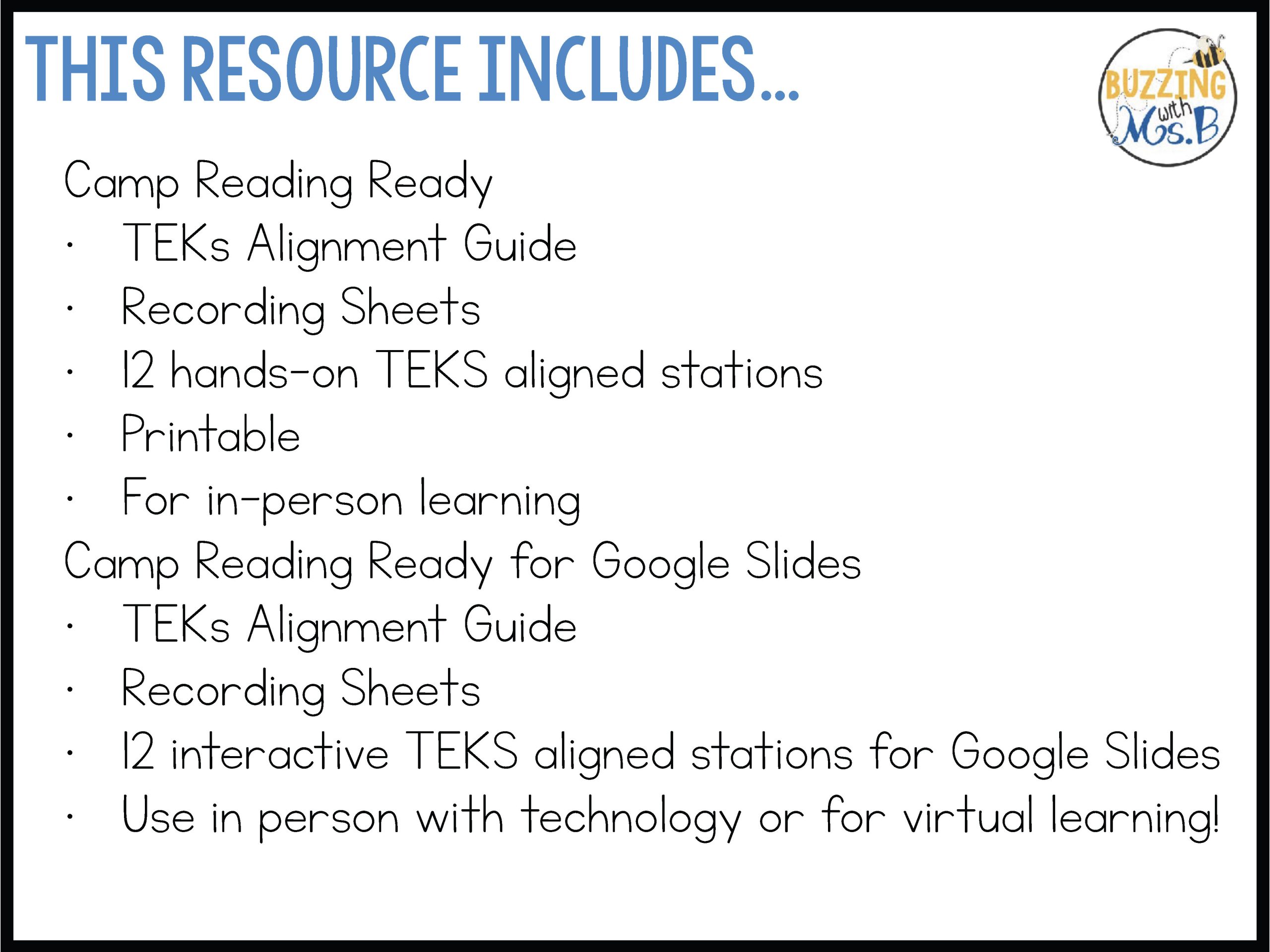 Camp Reading Ready Test Prep Bundle - Printable and Google Slides - Image 45