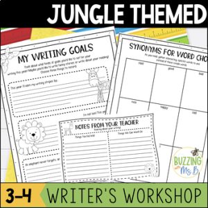 Jungle Safari Themed Writer's Workshop Notebook