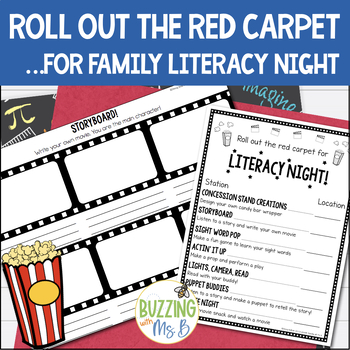 Movie Family Literacy Night Editable