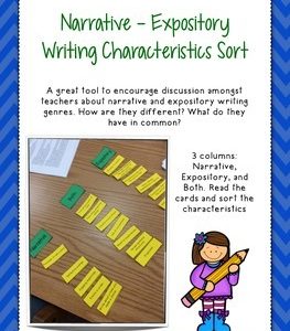 Writing Genre Sort: Narrative vs. Expository