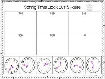 Telling Time to Five Minute Increments Center and Activities - Image 4