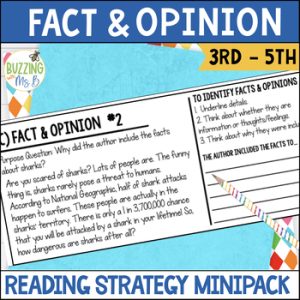 Fact and Opinion Reading Skills Comprehension Unit