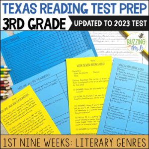 Third Grade Texas Reading Passages for Literary Genres, unit 1