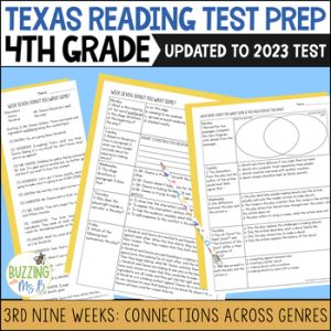 Fourth Grade Texas Reading Passages, Comparing All Genres, unit 3