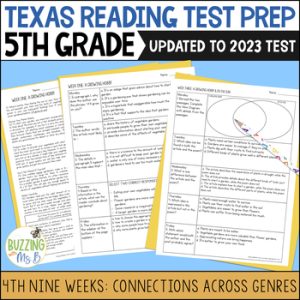 Fifth Grade Texas Reading Spiral Review Connections Across Genres, Unit 4
