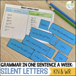Spelling with silent letters wr and kn - a mentor sentence grammar lesson