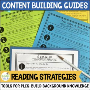 Reading Comprehension Strategies Content Building Guides: PLC Planning Tools