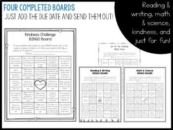 Challenge BINGO Boards for Students - great for homework - Image 2