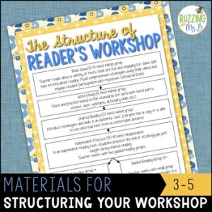 Reader's Workshop Editable Materials for Structuring the Workshop
