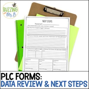 PLC Forms for Reviewing Data and Planning Next Steps