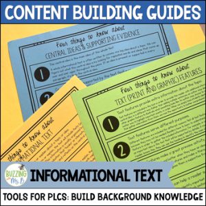 Informational and Nonfiction Content Building Guides: PLC Planning Tools