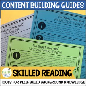SOR Skilled Reading Content Building Guides: PLC Planning Tools