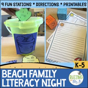 Beach Themed Family Literacy Night
