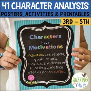 Character Analysis posters, activities, and worksheets