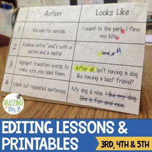 Editing Printables and Activity