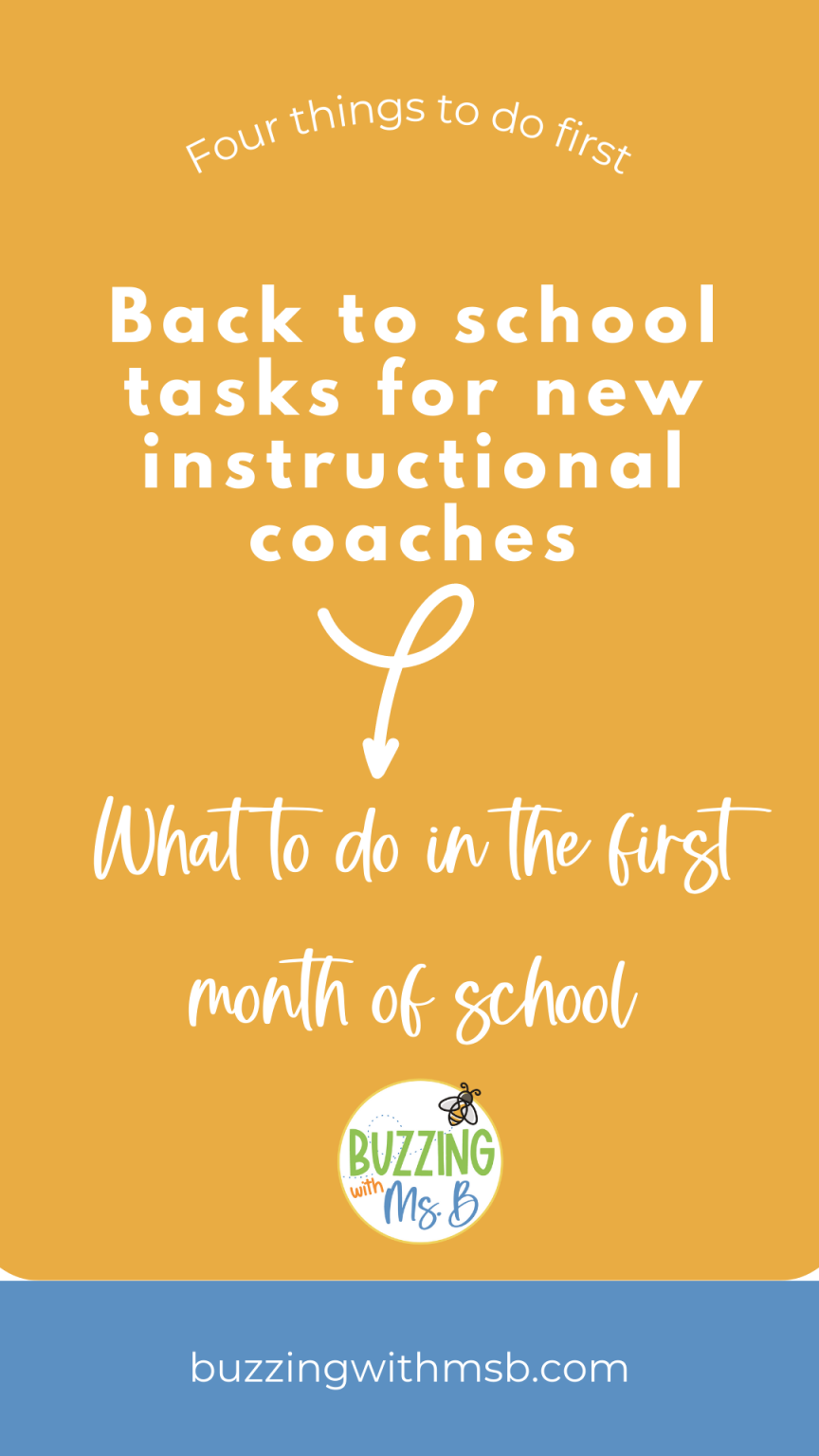 Four Back to School Tasks for New Instructional Coaches - Buzzing with ...