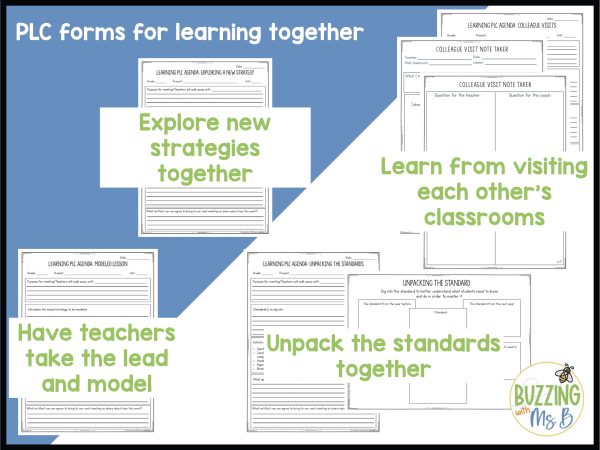 Instructional Coaching Action Plan Bundle - Buzzing with Ms. B