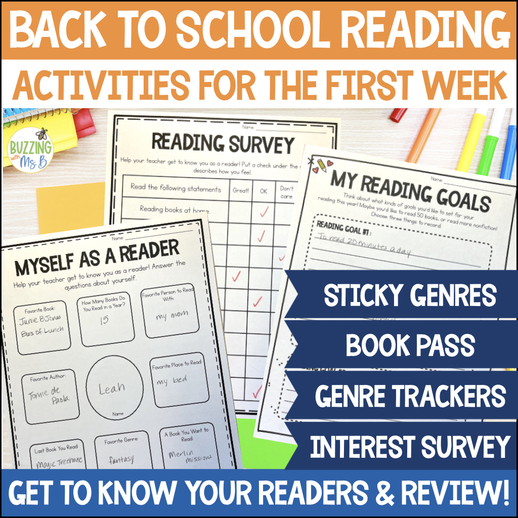 back to school reading activities