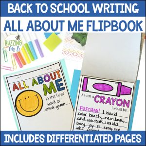 All About Me Writing Template Activity for Back to School - First Week of School