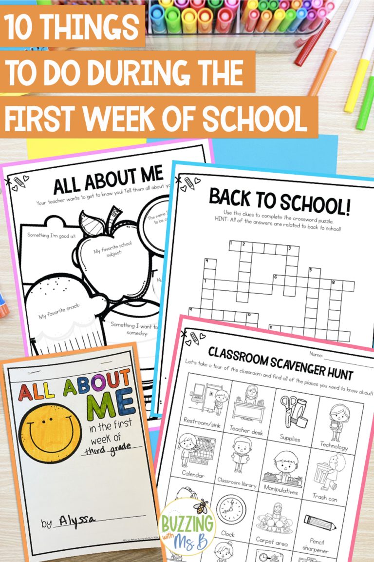10 Things to Do in the First Week of School