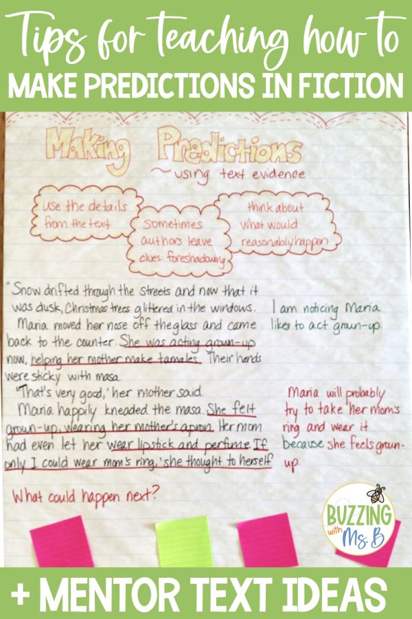 Making Preditions Make a prediction - Tips for teaching making predictions in fiction ...