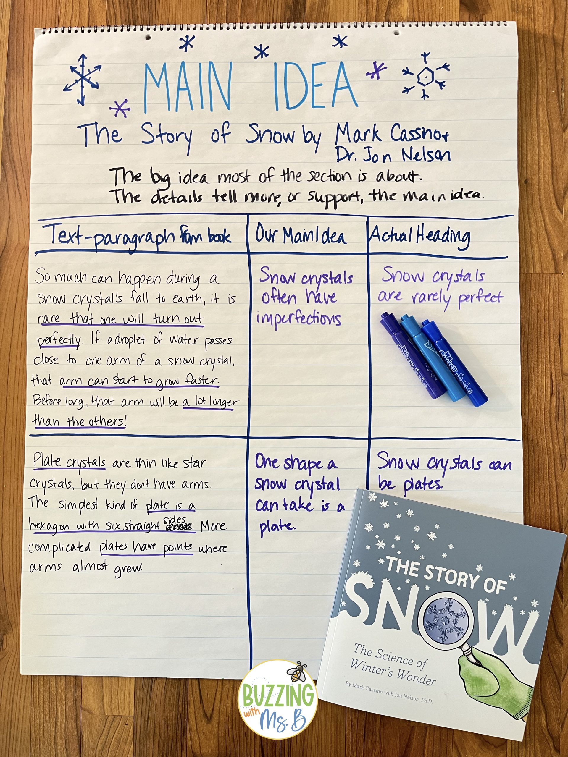 Explore main idea in The Story of Snow by Mark Cassino