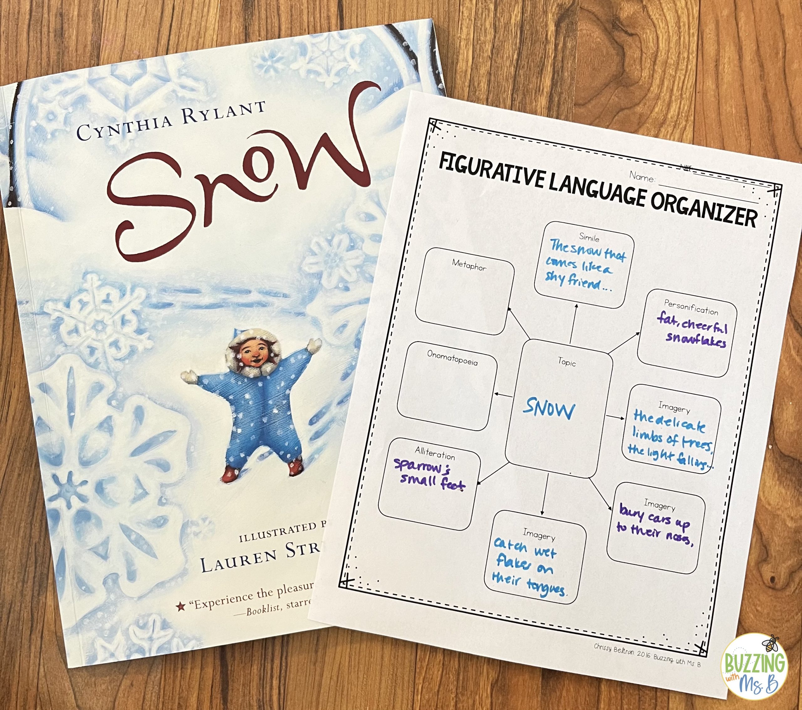 Figurative Language in Snow by Cynthia Rylant