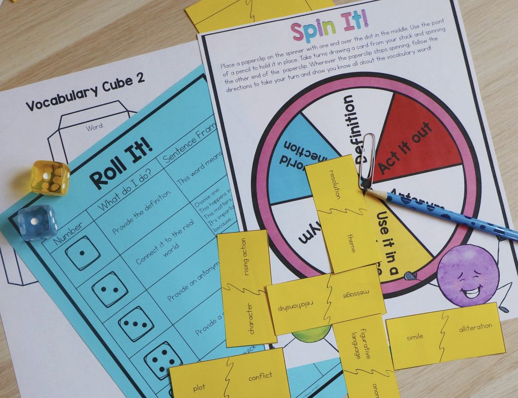 Vocabulary activities for any list