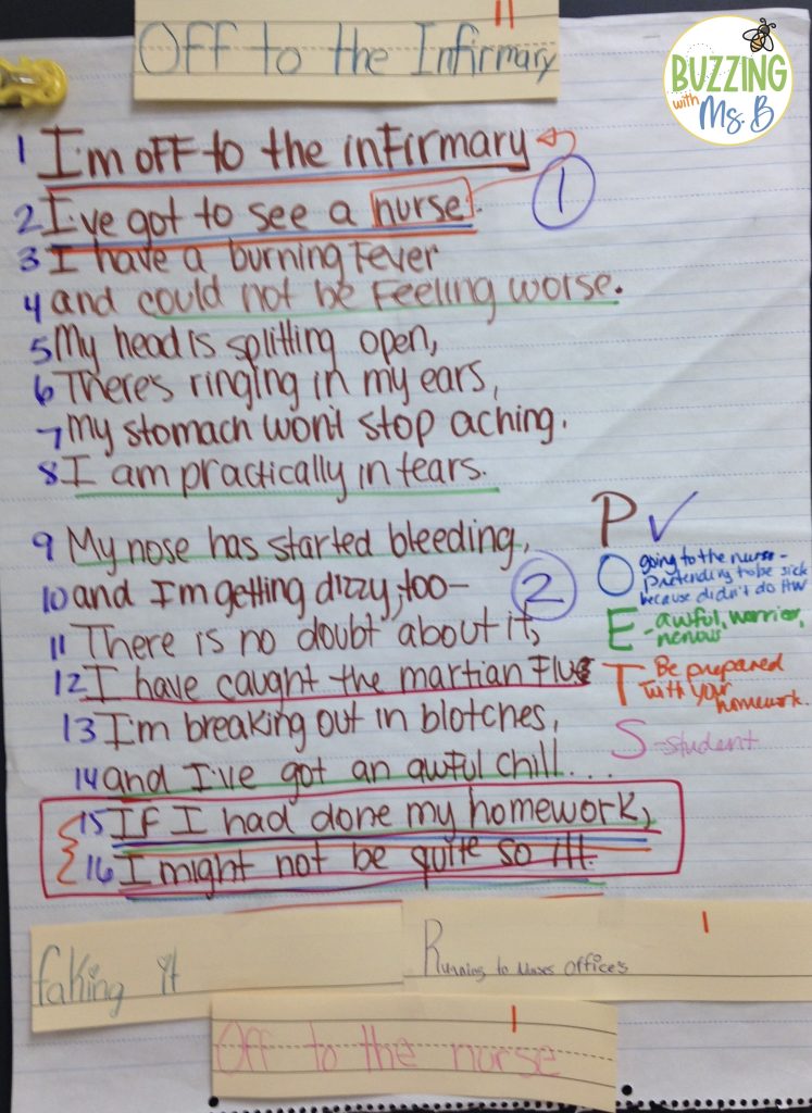 Poetry activities to prepare for tests