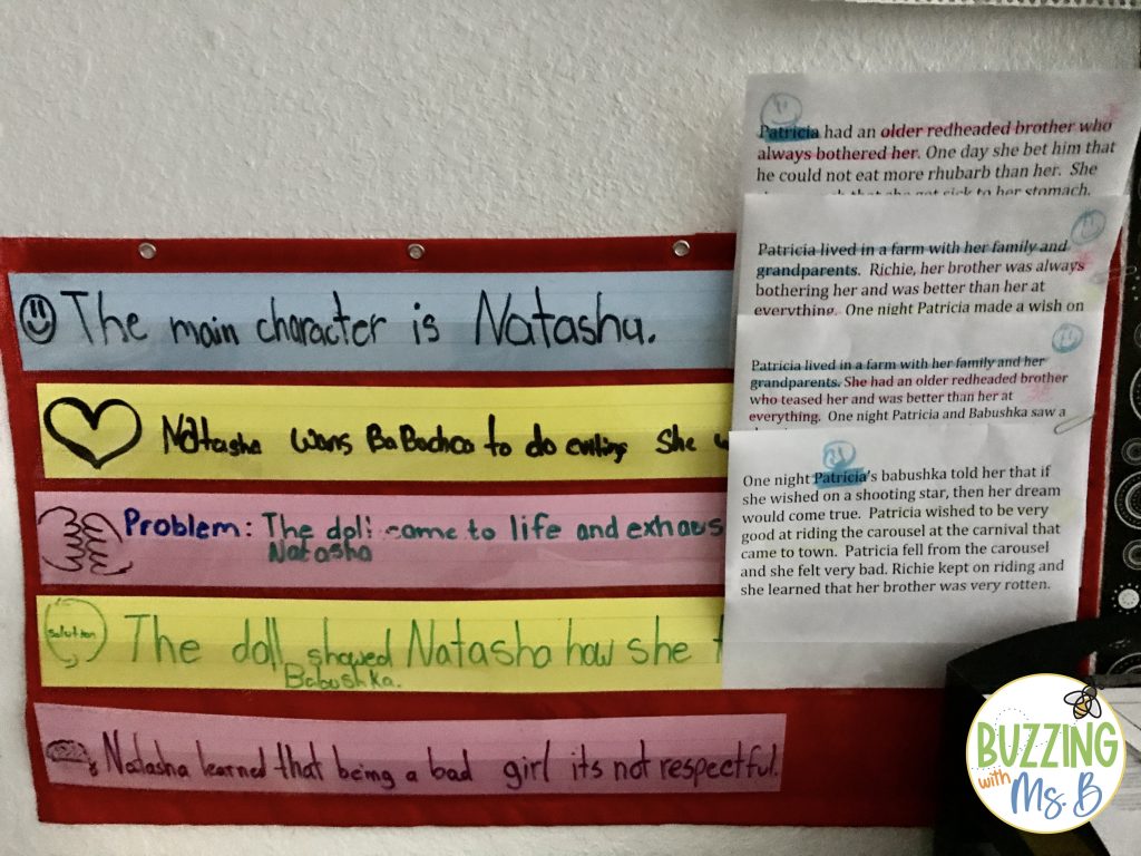 Sort sentence strips to form a summary