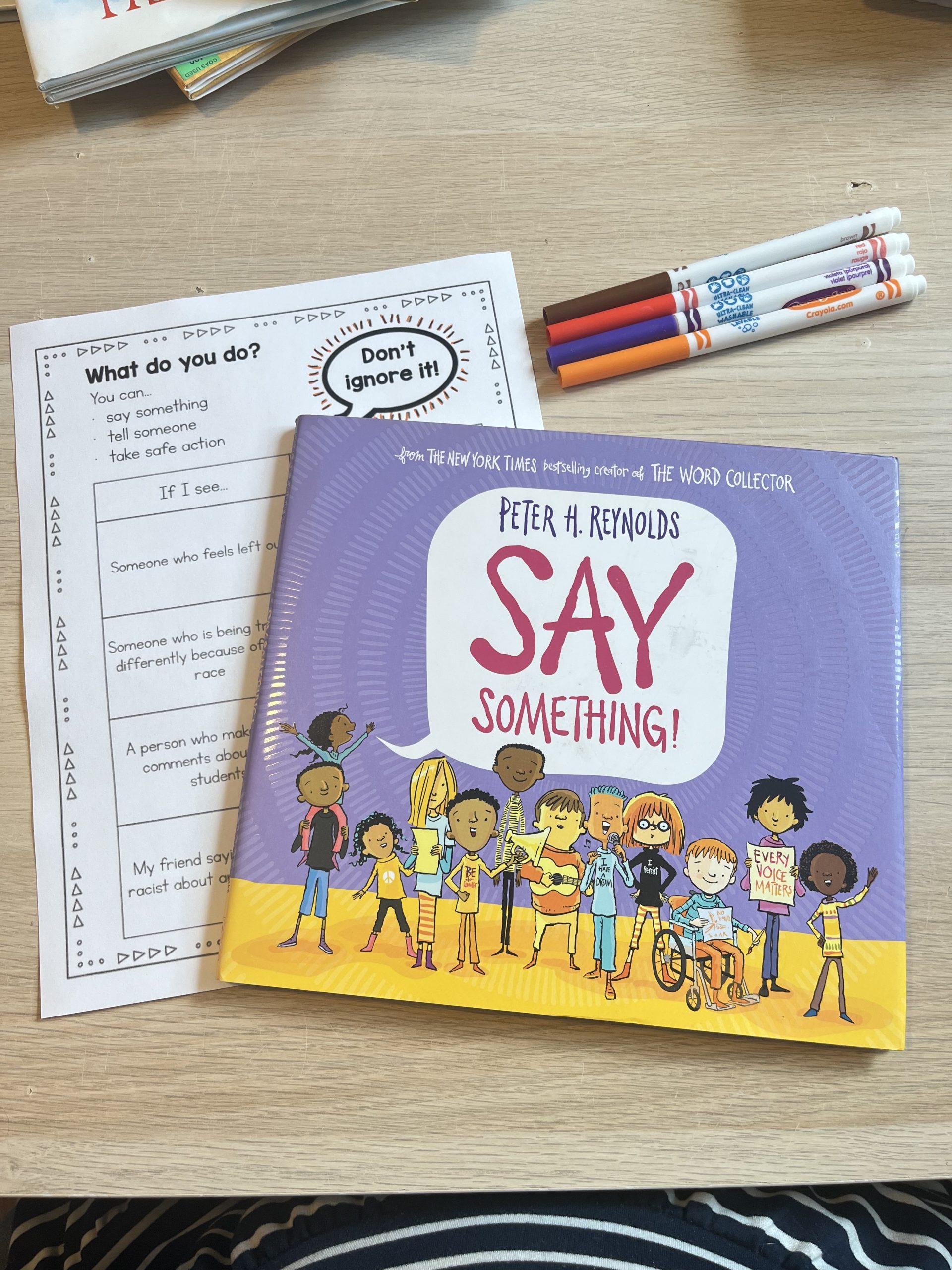 Say Something Book Activity