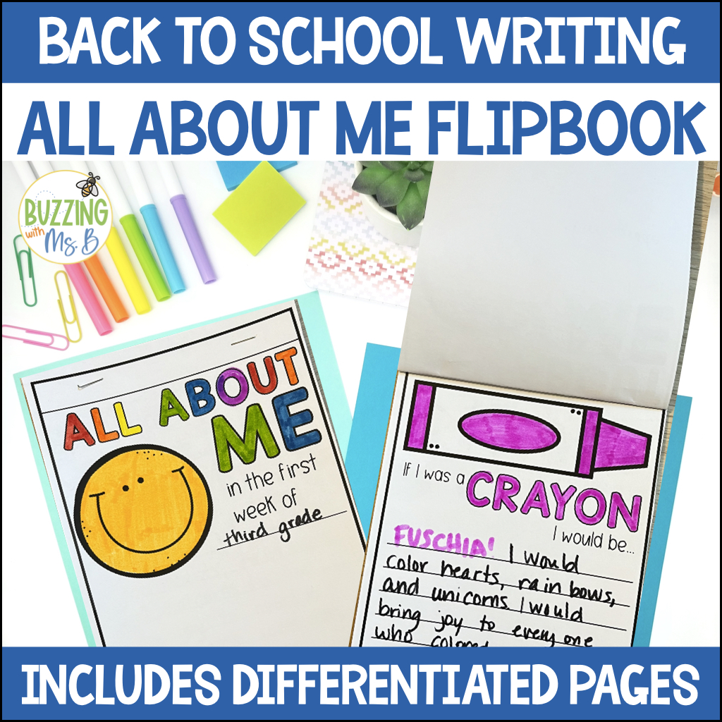 Back to School All About Me Flipbook