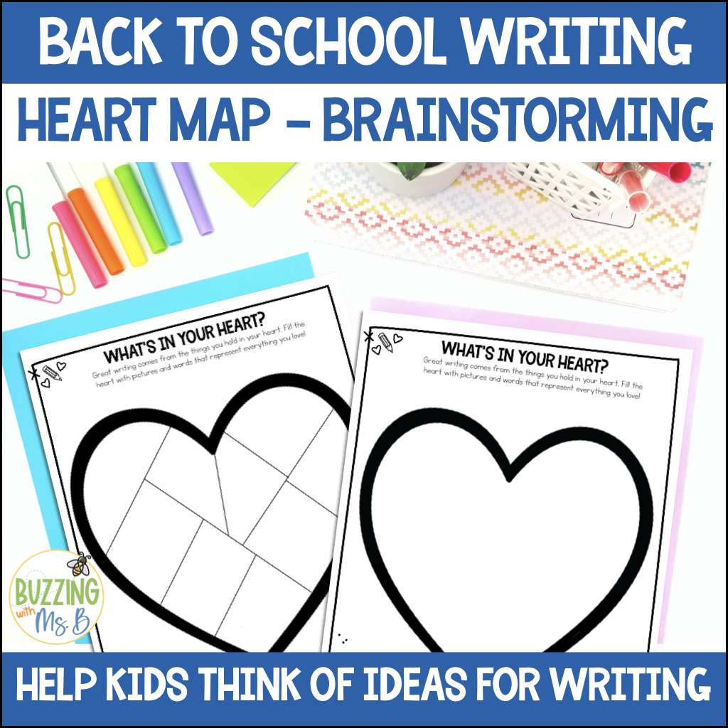 Heart Map Brainstorming Printable