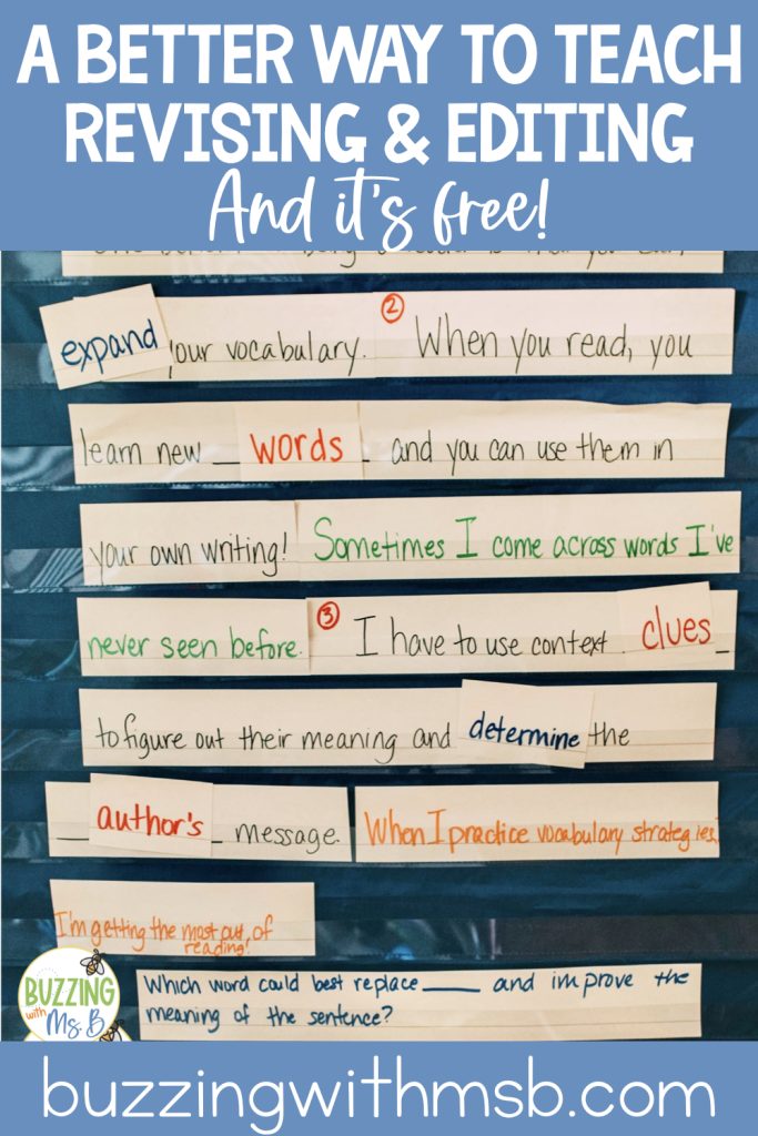 teach revising and editing