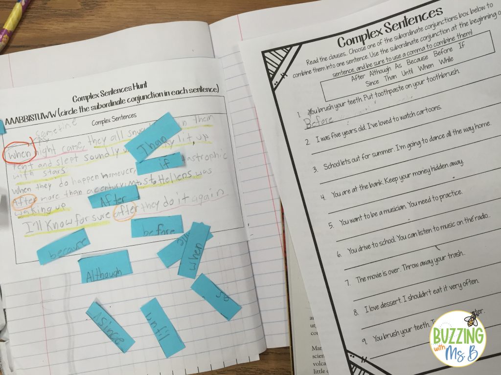 Break and make complex sentences