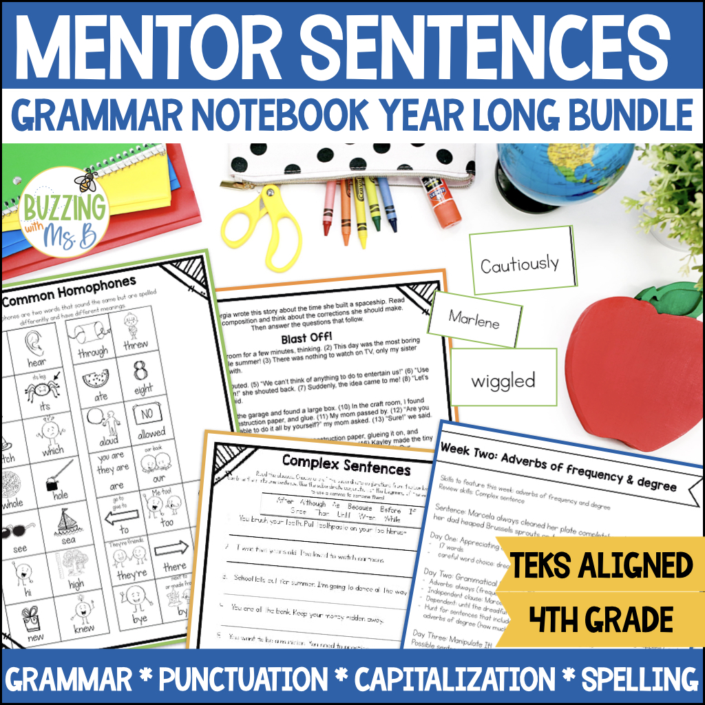 TEKS aligned Mentor Sentences
