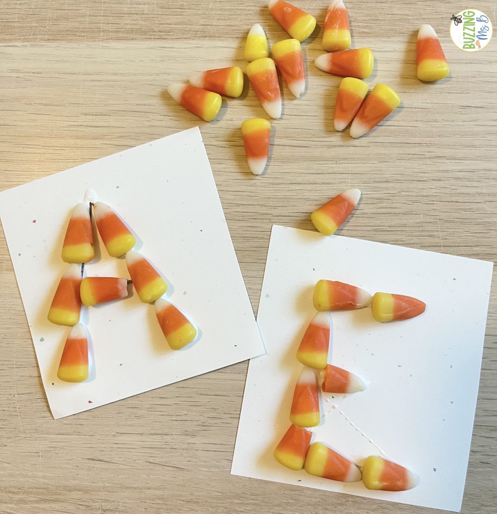Fall Family Literacy Night Candy Corn Letters