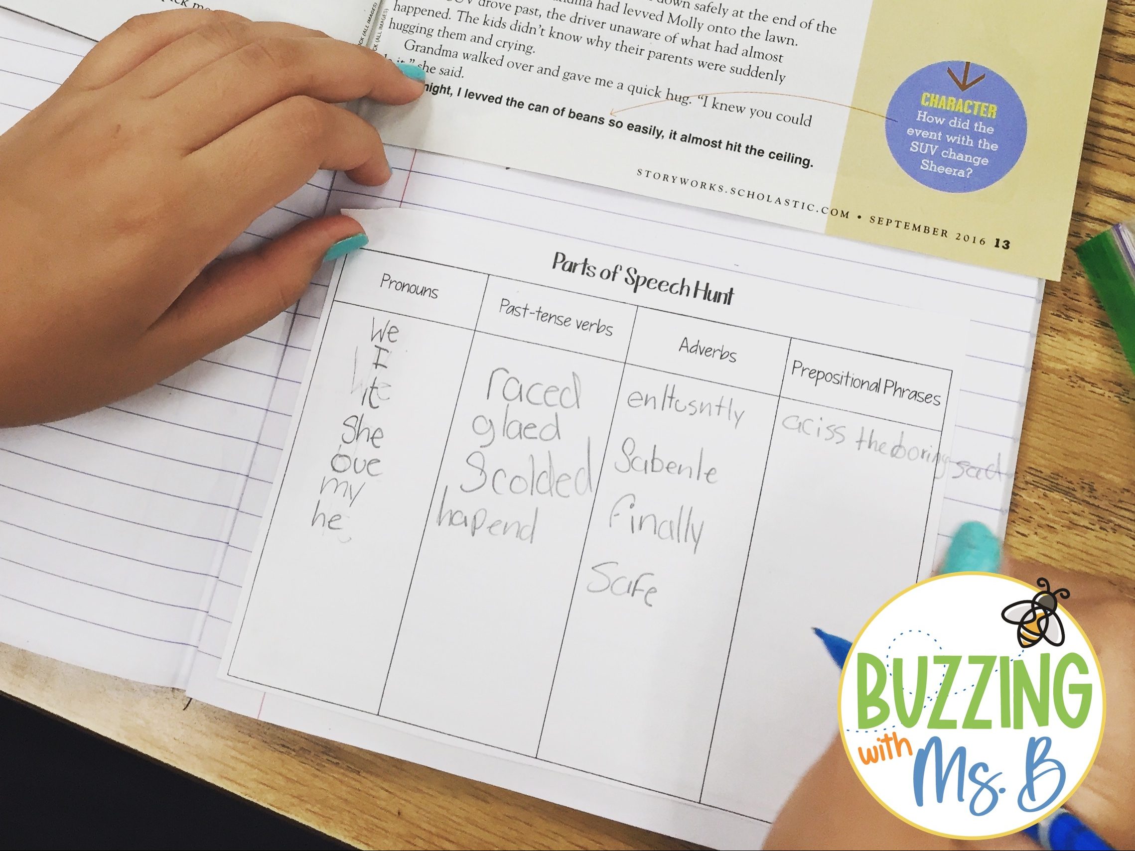 Grammar Hunt with Mentor Text