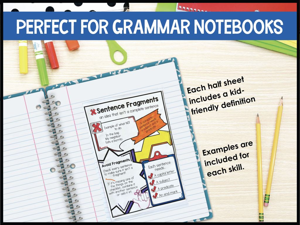 Third Grade Grammar Cheat Sheets