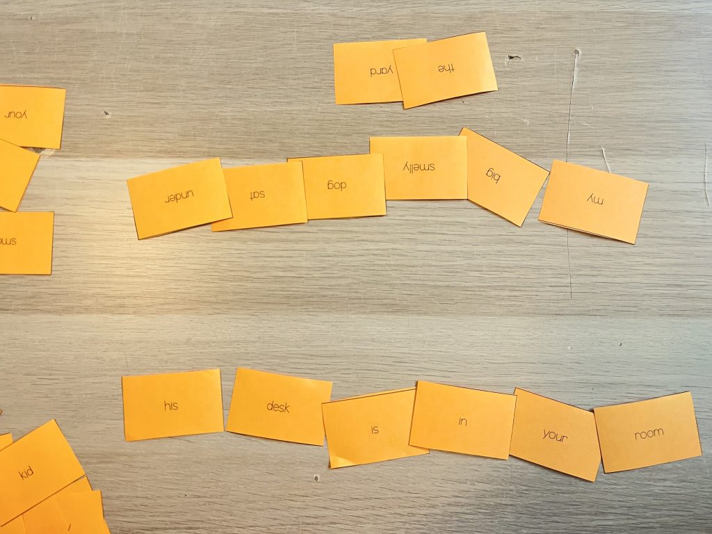 sentence builder literacy games night