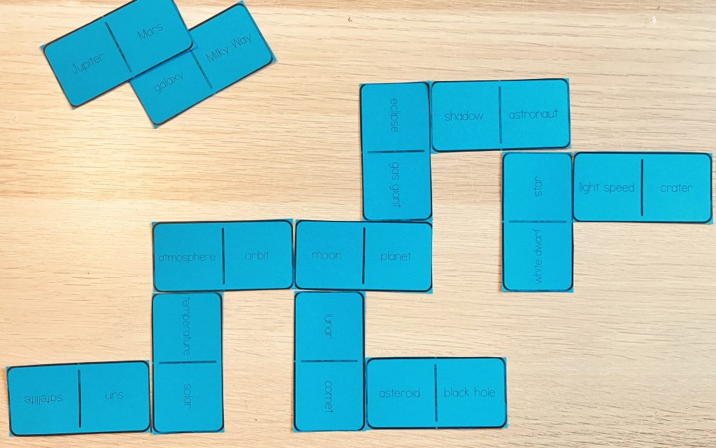 domino dash literacy games night