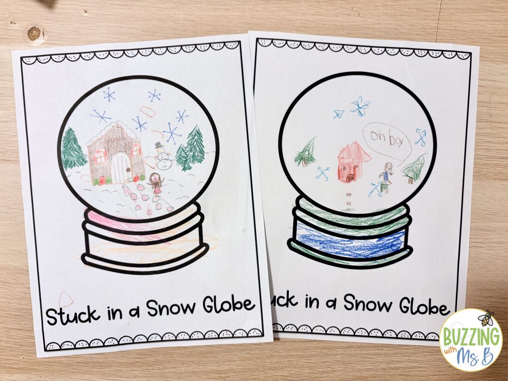 Winter Wonderland Family Literacy Night Ideas- Stuck in a Snow Globe Writing Activity