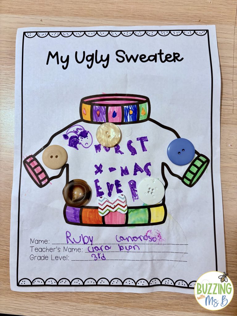 Winter Wonderland Family Literacy Night Ugly Sweater Decorating Contest