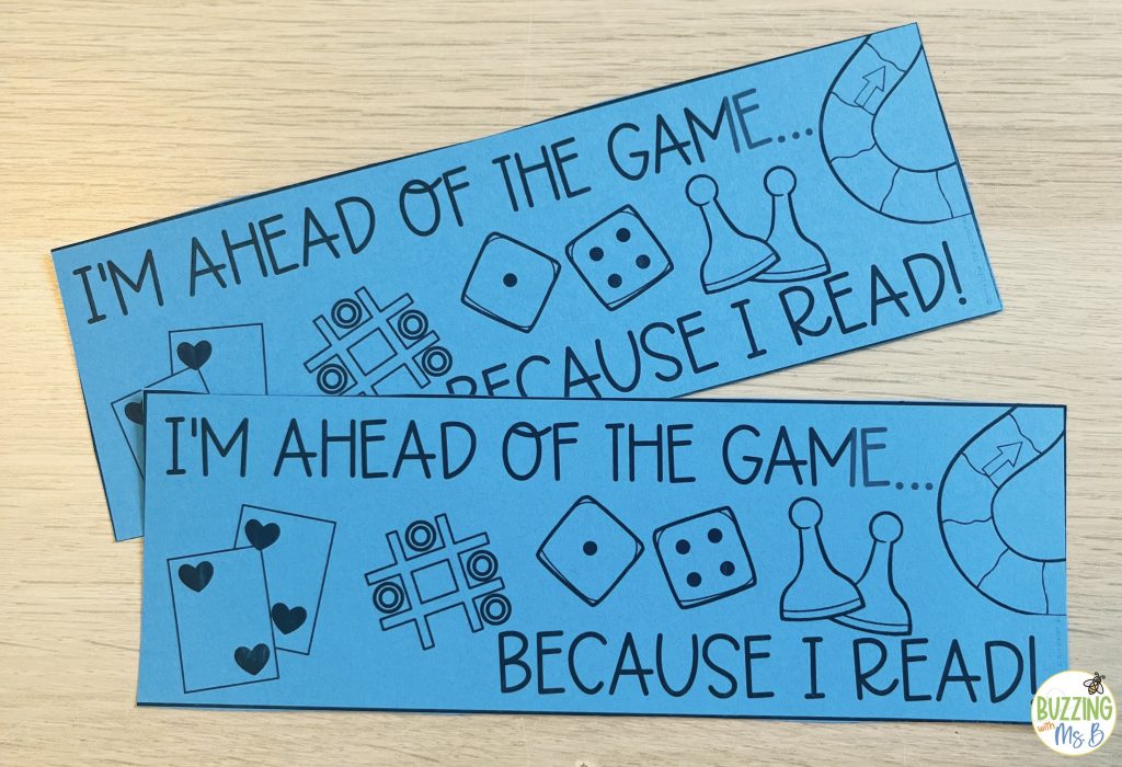 bookmarks for literacy night
