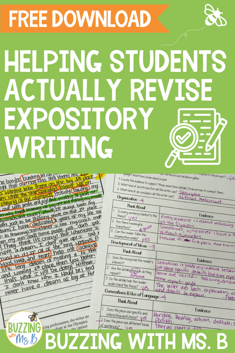 Helping Students Actually Revise Expository Writing (Free Download)