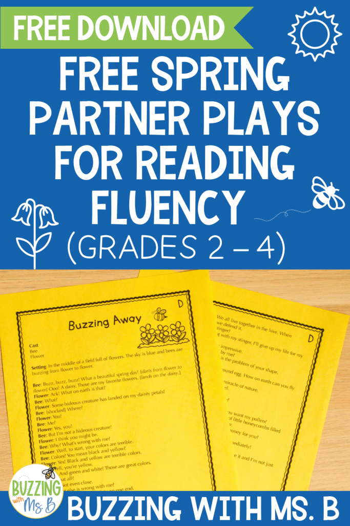 free spring partner plays for reading fluency