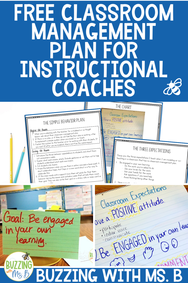 Free Classroom Management Plan for Instructional Coaches