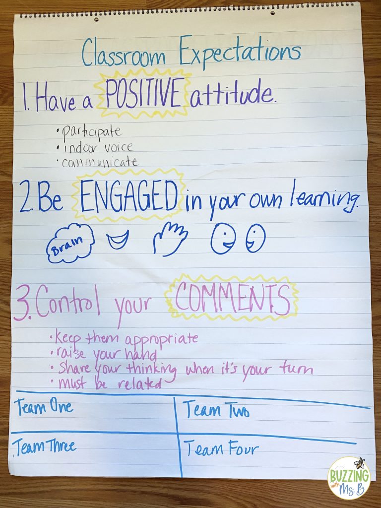 simple behavior expectations poster