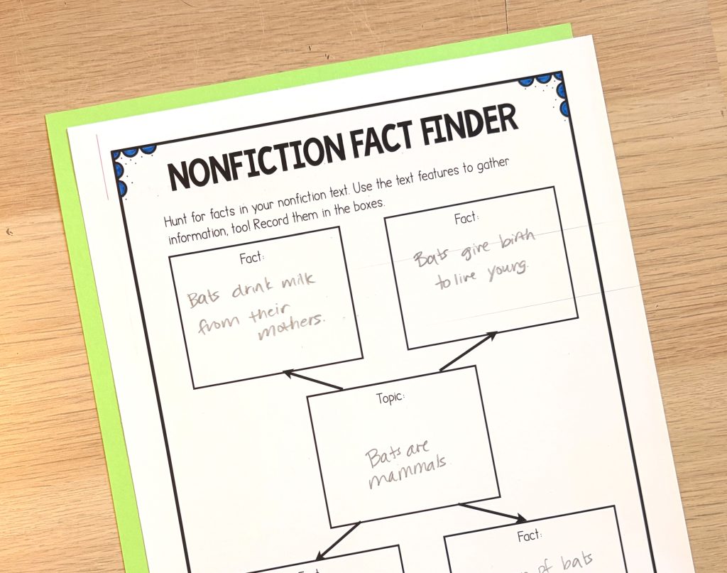 nonfiction finding the main idea